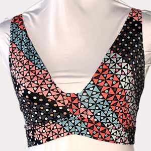 Victorias Secret VSX Geometric Print Sports Bra Yoga Workout S bv